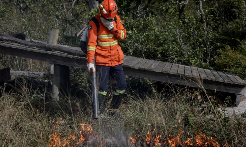 vinte-e-oito-bombeiros-combatem-incendio-na-estrada-de-chapada;-pm-controla-transito-na-regiao