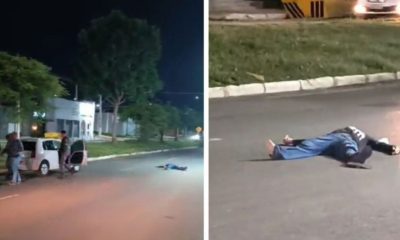 criminoso-morre-baleado-apos-invadir-farmacia-e-roubar-carro;-veja-video