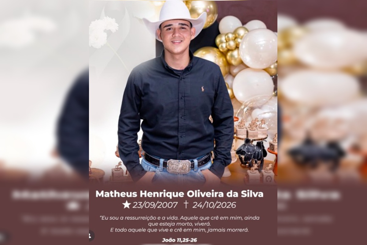 Nota de pesar divulgada após a morte de Matheus Henrique